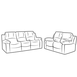Recliner Sofa Free Coloring Page for Kids
