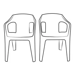 Two Chairs Free Coloring Page for Kids
