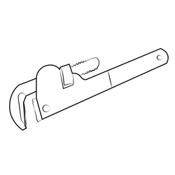 Adjustable Wrench Free Coloring Page for Kids