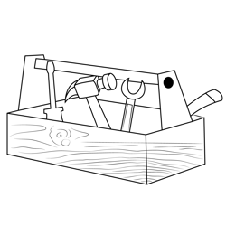 Construction Toolbox Free Coloring Page for Kids