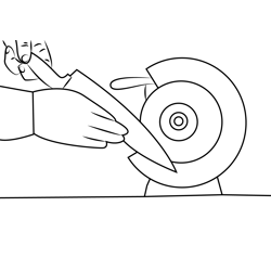 Sharpening Machine Free Coloring Page for Kids