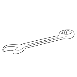 Wrench Spanner Free Coloring Page for Kids