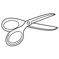 Sharp Cutting Scissors Tool Free Coloring Page for Kids