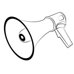Handheld Electric Megaphone Free Coloring Page for Kids