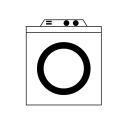 Old Washing Machine Free Coloring Page for Kids