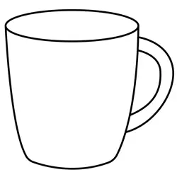 Basic Household Cup Utensil Free Coloring Page for Kids