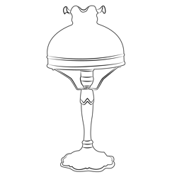 Antique Lamp Free Coloring Page for Kids