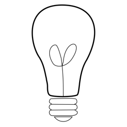 Light Bulb 1 Free Coloring Page for Kids