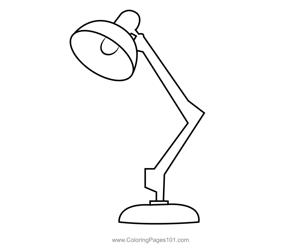 Light Lamp Coloring Page for Kids - Free Lamps Printable Coloring Pages