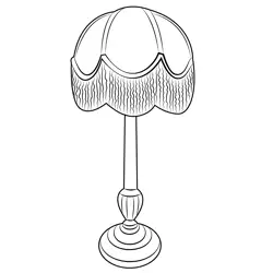 Old Lamp Free Coloring Page for Kids