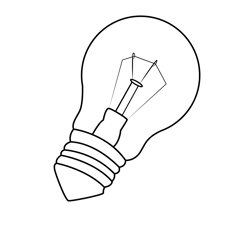 One Bulb Free Coloring Page for Kids