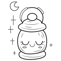 Cozy Night Dream Lantern Free Coloring Page for Kids