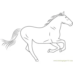 Silver Horse Free Coloring Page for Kids