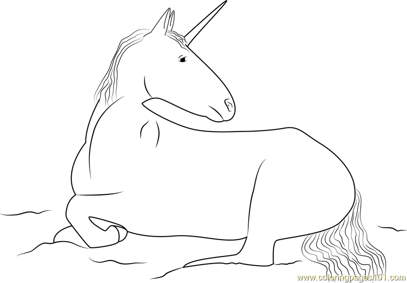 A Real Unicorn Coloring Page for Kids - Free Unicorn Printable Coloring