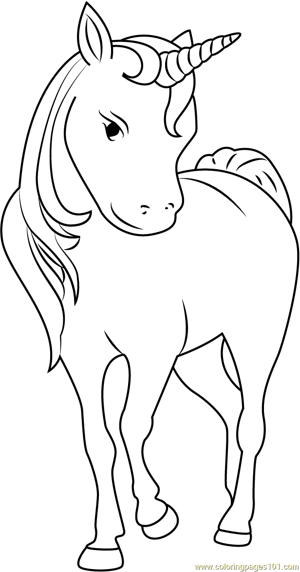 Unicorn Face Coloring Page for Kids - Free Unicorn Printable Coloring