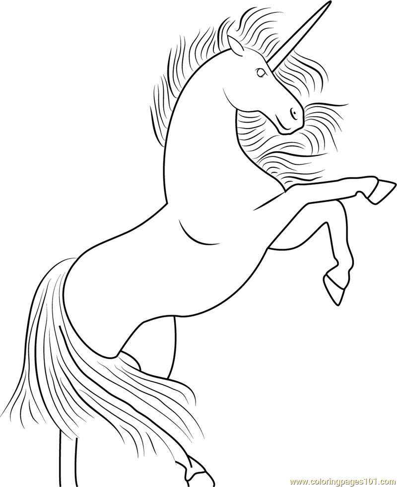 Unicorn Up Coloring Page for Kids - Free Unicorn Printable Coloring