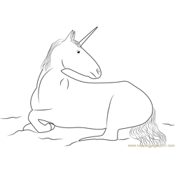 A Real Unicorn Free Coloring Page for Kids