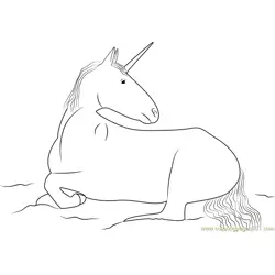 A Real Unicorn Free Coloring Page for Kids