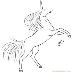 Licorne Free Coloring Page for Kids