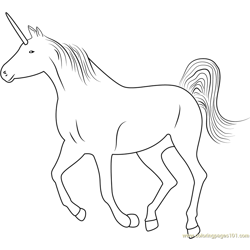 Majestic Unicorn Free Coloring Page for Kids