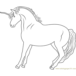 Pearl Unicorn Free Coloring Page for Kids