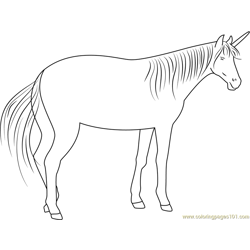 The Unicorn Free Coloring Page for Kids