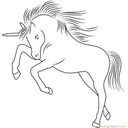Unicorn Licorne Free Coloring Page for Kids