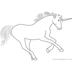 Unicorn Play Free Coloring Page for Kids
