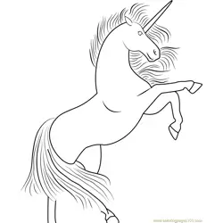 Unicorn Up Free Coloring Page for Kids