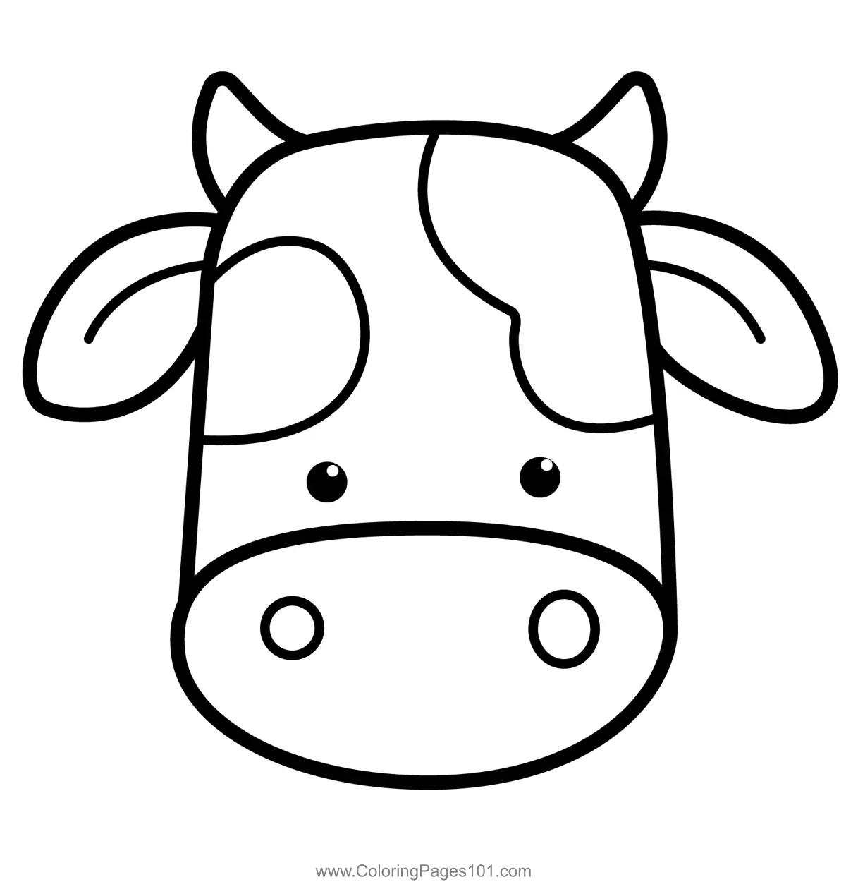 Happy Cow Face Fun Coloring Page For Kids Free Cow Printable Coloring Happy Cow Face Fun Coloring Page For Kids Free Cow Printable Coloring
