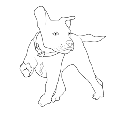Adorable Young Puppy Free Coloring Page for Kids