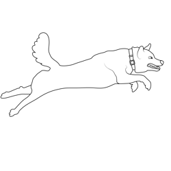 Shiba Inu Japanese Dog Free Coloring Page for Kids