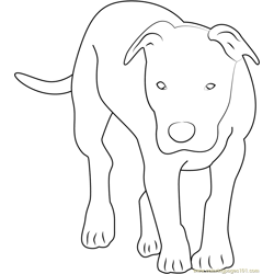 Black Dog Walking Free Coloring Page for Kids