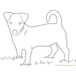 Cute Pup Free Coloring Page for Kids