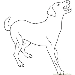 Dog Full Body Pose Free Coloring Page for Kids