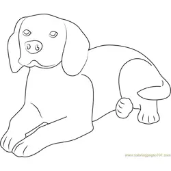 Dog Look Up Free Coloring Page for Kids