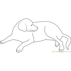 Pre Cut Black Dog Free Coloring Page for Kids