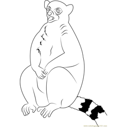 Lemur Relaxing Free Coloring Page for Kids
