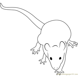 Lab Mouse Free Coloring Page for Kids