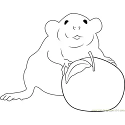 Me and My Apple Free Coloring Page for Kids