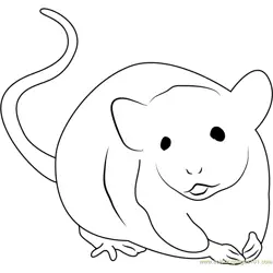 Wild Animals Mice Free Coloring Page for Kids