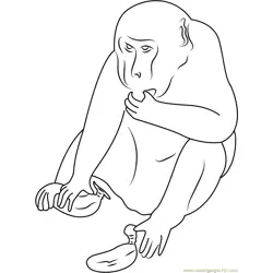 Cheeky Monkey Thief Free Coloring Page for Kids