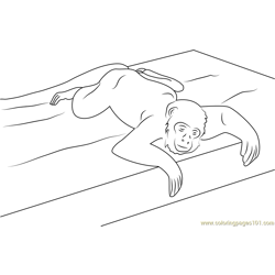 Sleeping Howler Monkey Free Coloring Page for Kids