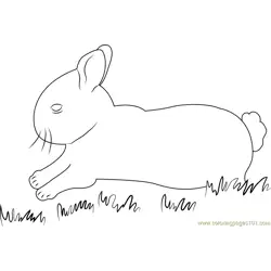 Charming Rabbits Free Coloring Page for Kids