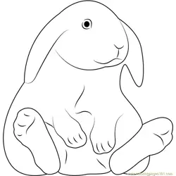 Fat Rabbit Free Coloring Page for Kids