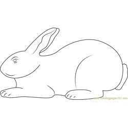 Rabbit Free Coloring Page for Kids