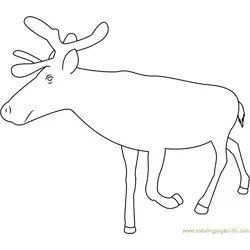 Reindeer See Free Coloring Page for Kids