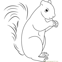 March Versus Squirrel On Deck Crop Free Coloring Page for Kids