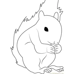 Squirrel Look Free Coloring Page for Kids
