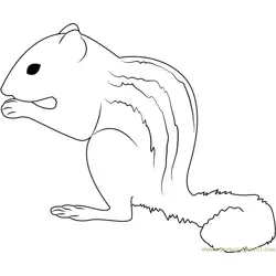 Sweet Little City Squirrel Free Coloring Page for Kids